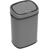 Svita Sensor-Mülleimer 58L Stahl Mülleimer mit Sensor Abfalleimer Grau