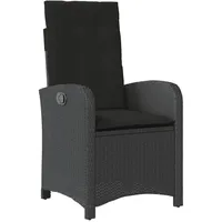 vidaXL Gartensessel 58,5 x 58,5 x 93 cm schwarz 6 St.
