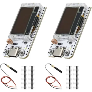 LoRa ESP Meshtastic Entwicklungsplatine 2 Stück LoRa ESP V3 Modul mit OLED Display und Antenne USB C Dual-Core IOT Board 240MHz Bluetooth WiFi Modul 1262 Chip 863 928MHz für Arduino/Meshtastic