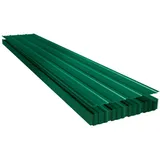 Juskys JUSKYS® Profilblech Grün - 14er Set, verzinkter Stahl, UV-beständig, hohe Tragfähigkeit, mit vorgebohrten Löchern, 110x45 cm, 0,23 mm,