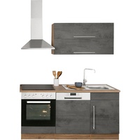 Kochstation Küchenzeile »KS-Samos«, ohne E-Geräte, Breite 170 cm, grau