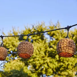 Lumisky LED-Lichterkette Polyrattan 6 m Warmweiß