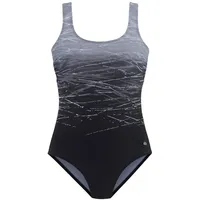 LASCANA Badeanzug Damen schwarz-grau Gr.48 Cup C