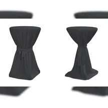 TexDeko Stehtischhusse Premium Schwarz Ø 70 cm