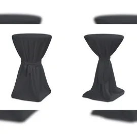 TexDeko Stehtischhusse Premium Schwarz Ø 70 cm