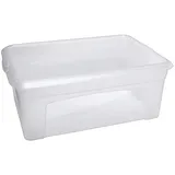 flink & sauber Aufbewahrungsbox 10,0 l - 38,0 x 26,0 x 14,0 cm transparent
