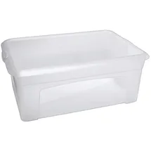 flink & sauber Aufbewahrungsbox 10,0 l - 38,0 x 26,0 x 14,0 cm transparent