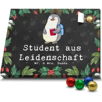 Mr. & Mrs. Panda Schoko Adventskalender Student Leidenschaft - Schwarz - Geschenk, Abschied, Schokoladen Adventskalender, Kollege, Mitarbeiter, Sch... - Schwarz