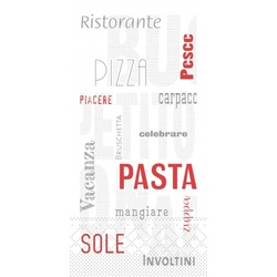 Mank Serviette Tissue Serviette Pasta, 40x40 cm, 1/8 Falz, 125 Stück - Pizza Sole Carpaccio