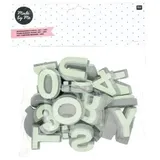 Rico Design Stempelset Moosgummi Buchstaben und Zahlen Schriftart "Helvetica"