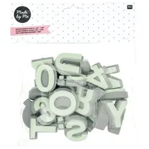 Rico Design Stempelset Moosgummi Buchstaben und Zahlen Schriftart "Helvetica"