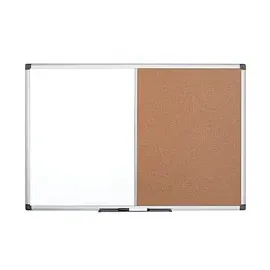 Bi-Office Kombitafel 150 x 120 cm braun/weiß
