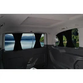 BREMER SITZBEZÜGE Gardinen Set 702 für Mercedes Vito Viano W639 Schwarz
