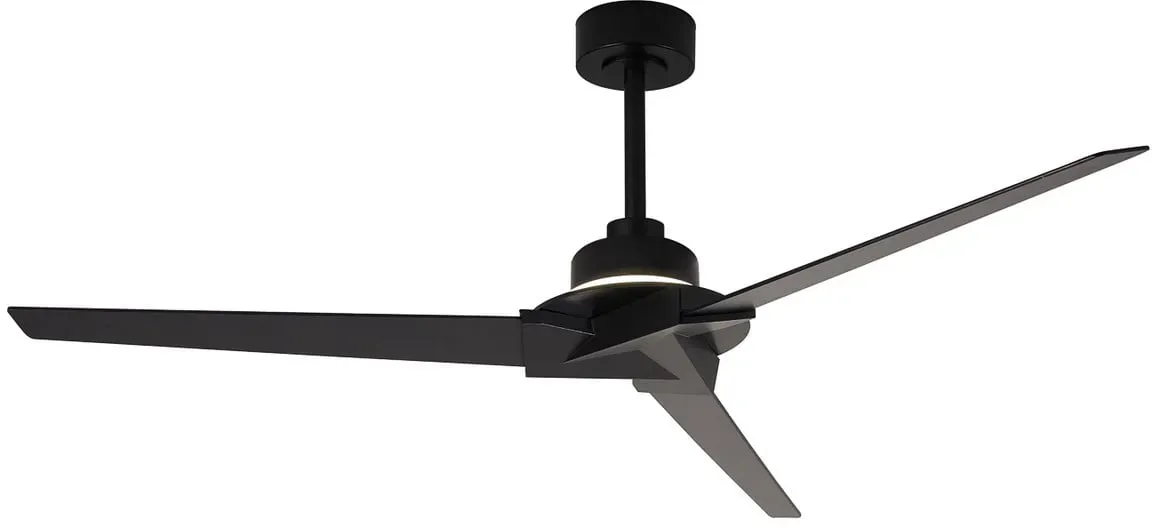 LED-Deckenventilator Brisa Mini schwarz/holz leise Mantra Iluminación, Brisa Mini, dimmbar, Schwarz, für Badezimmer, Holz, Modern - 44.5