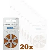 20x VARTA PowerOne 6er Blister Hörgerätebatterien Knopfzelle Typ 312 PR 41 P312
