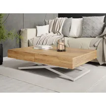 WFL GROUP Cavetta Braun Eiche 120-200 x 80 x 27-76 cm