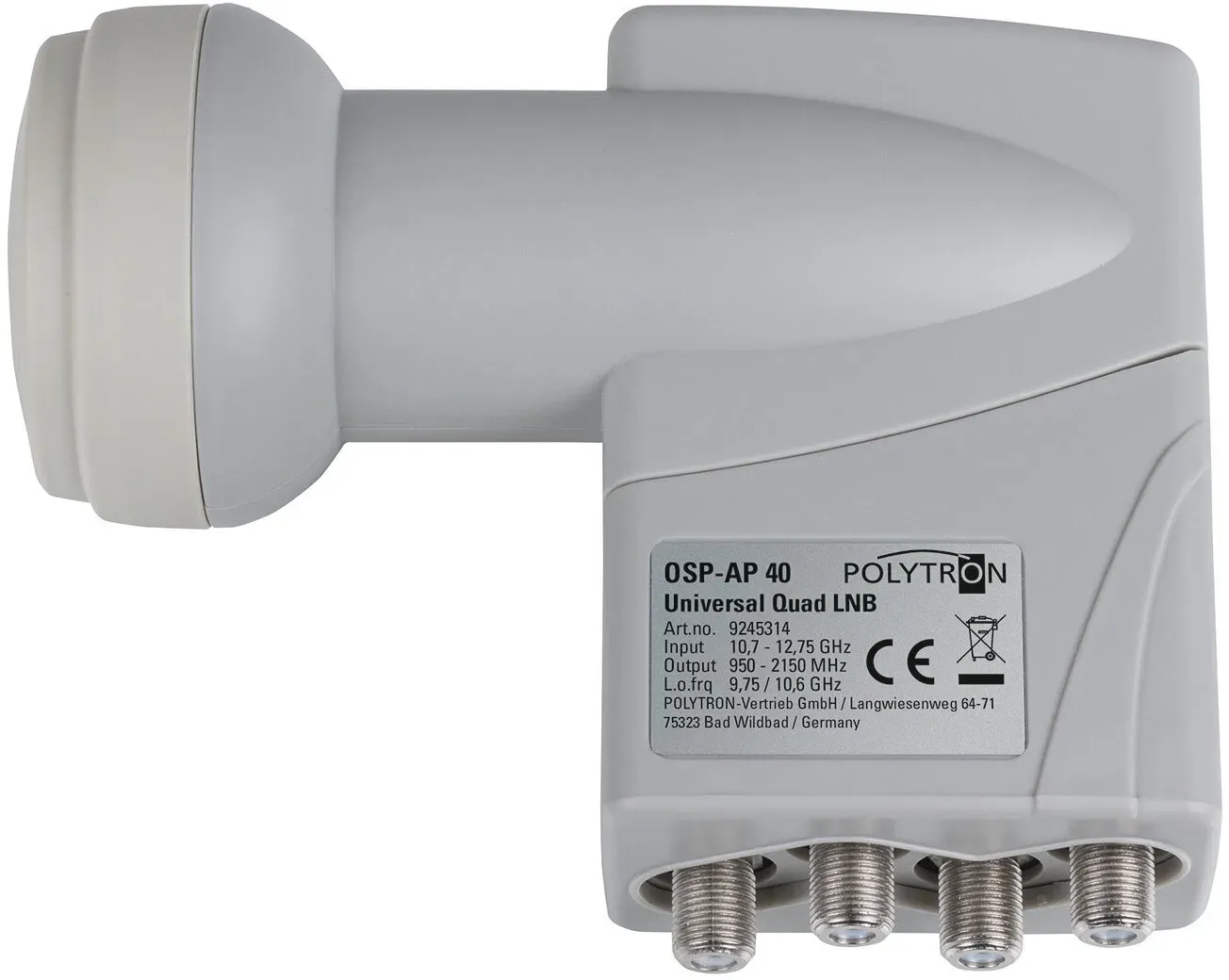 Polytron OSP-AP 40 Universal Quad Lnb,HDTV-, SDTV und Ultra HD-Umsetzung