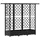 vidaXL Hochbeet mit Rankgitter und Dach 164 x 40 x 123 cm Schwarz