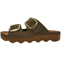 ROHDE Damen Pantolette Leder Zweischnaller mit Plateausohle Alassio 6229, Größe:42 EU,