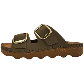 ROHDE Damen Pantolette Leder Zweischnaller mit Plateausohle Alassio 6229, Größe:42 EU,