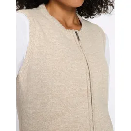 Classic Basics Strickweste in Sesam-Ecru-Meliert 42