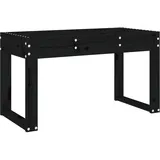 vidaXL Gartenbank Schwarz 80x38x45 cm Massivholz Kiefer