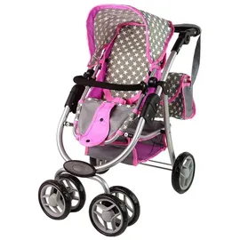 alice"s wonderland' Alice 2-in-1-Puppenwagen Sterne Rosa