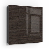 DEQORI Schlüsselkasten 'Holz horizontal gemasert', Glas Schlüsselbox modern magnetisch beschreibbar schwarz
