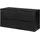 [en.casa] Waschtischunterschrank Skelbolu 120,4 x 59,5 x 40 cm Schwarz