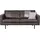 Woood Sofa Leder 3-Sitzer Schwarz
