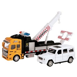 Toi-Toys Spielzeug-Krankenwagen Abschleppwagen mit Rückzug und einem SUV