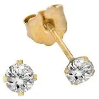 FIRETTI Ohrstecker glänzender Klassiker Gelbgold 333 3