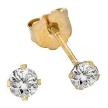 FIRETTI Ohrstecker glänzender Klassiker Gelbgold 333 3
