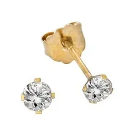 FIRETTI Ohrstecker glänzender Klassiker Gelbgold 333 3