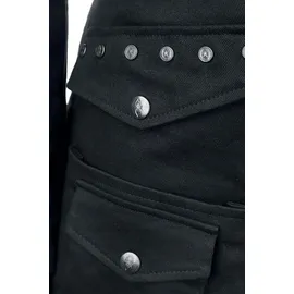 Gothicana by EMP Damen schwarzer Parka mit Nieten XXL - XXL