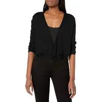 Tommy Hilfiger Women's Shrug with Lace Hem, Black, M - M