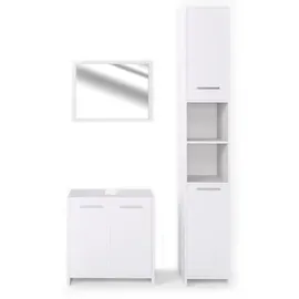 Vicco Kiko 3-tlg. Weiß Hochglanz
