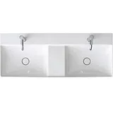 Duravit DuraSquare Möbel-Doppel-Waschtisch geschliffen 23531200711 120 x 47 cm, ohne Überlauf, mit Hahnlochbank, 1 Hahnloch, weiß WonderGliss