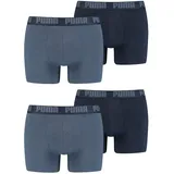 PUMA 4 er Pack Boxer Boxershorts Men Herren Unterhose Pant Unterwäsche, Farbe:037 - Denim, Bekleidungsgröße:L - L