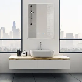 Paco Home Wandleuchte »DAISY« Neutralweiß LED Badezimmerspiegel Beleuchtung Spiegellampe Bad Kosmetik dimmbar, silberfarben