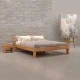 Krok Wood Massivholzbett Julia in Buche 160x200 cm - Transparent