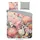 Muller Textil Delphine Blumen Pfirsich/Grau 155 x 220 cm + 2 x 80 x 80 cm