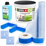 Level + Dichtset 7 kg Flüssigfolie 5 m2 Dusche Bad