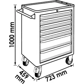 VIGOR Werkstattwagen leer schwarz V1901
