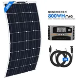 200W Flexibel Solarmodul Solarpanel Monokristallin Power Solar Set für Wohnmobil Camping Boot 0%