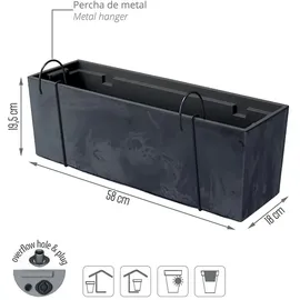 Prosperplast Urbi Case 58 x 18 x 19,5 cm Anthrazit