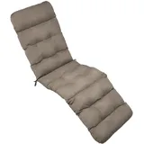 Bequeme Liegenauflage Deckchair, 200x50x8 Cm, Taupe