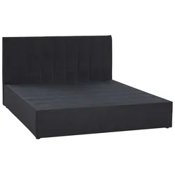 Boxbett "Alva", schwarz, B:140cm L:211cm, ATLANTIC HOME COLLECTION, Komplettbetten, wahlweise mit Matratze und Topper