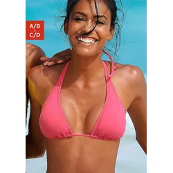 Triangel-Bikini-Top BUFFALO "Happy", Damen, Gr. 32, Cup A/B, rosa, Microfaser, Polyamid, unifarben, Bikini-Oberteile, im schlichten Design