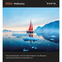 Kunth Weltreise - KUNTH Postkartenkalender 2026: Hochwertiger Tischkalender mit 53 traumhaften Postkarten (auch zum Aufhängen) (KUNTH Postkartenkalender 52 Wochen)